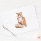 Fox Ronde Sticker (Envelop)