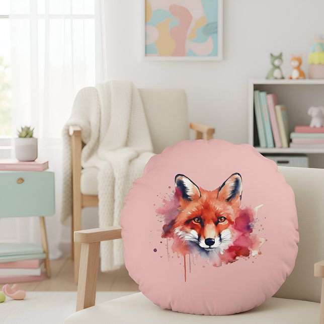 Fox Round Pillow Rond Kussen (Creator heeft geüpload)