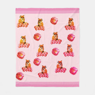 Fox & Rozen Pop art Fleece Blanket Deken