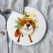 Fox Rozen. Waterverf Ronde Button 6,0 Cm (In situ)