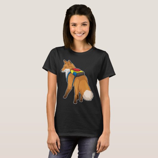 Fox-rugzak T-shirt (Voorkant volledig)