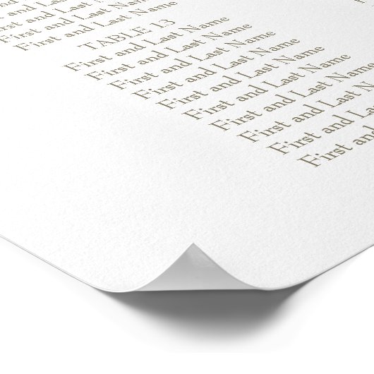 Fox Rustic Woodland Wedding Seating Chart Poster (Hoek)