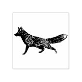 Fox rustieke chique ambachtelijke kunst bos volksk rubberstempel (Afrduk)