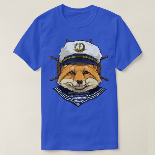 Fox Sailor Boat Kapitein Wildlife Fox Forest T-shirt (Design voorkant)