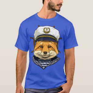Fox Sailor Boat Kapitein Wildlife Fox Forest T-shirt