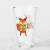 Fox Sake, aangepast tekstglas Glas (Achterkant)
