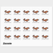 Fox Say () Vierkante Sticker (Vel)