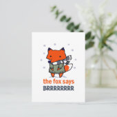 FOX SAYS BRRRRR BRIEFKAART (Staand voorkant)