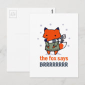 FOX SAYS BRRRRR BRIEFKAART (Voorkant / Achterkant)