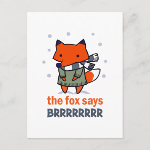 FOX SAYS BRRRRR BRIEFKAART
