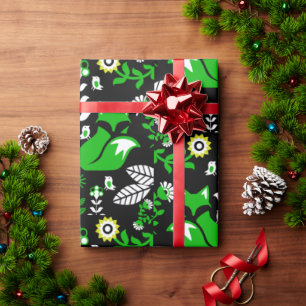 Fox Scandinavian Folk Art Tablecloth Cadeaupapier