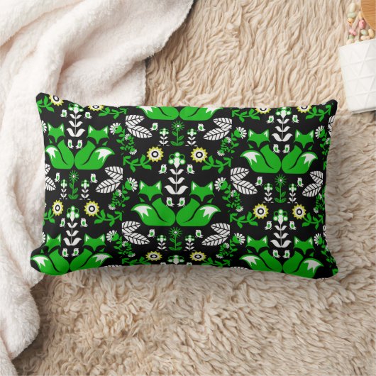 Fox Scandinavian Folk Art Tablecloth Kussen (Deken)