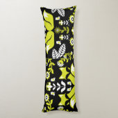 Fox Scandinavian Folk Art Tablecloth Lichaamskussen (Achterkant (Verticaal))