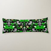 Fox Scandinavian Folk Art Tablecloth Lichaamskussen (Achterkant)