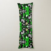 Fox Scandinavian Folk Art Tablecloth Lichaamskussen (Achterkant (Verticaal))