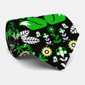 Fox Scandinavian Folk Art Tablecloth Stropdas (Opgerold)