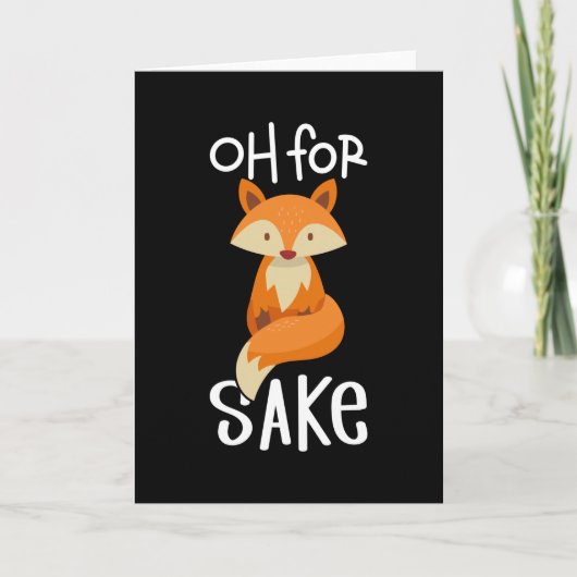 Fox Schattige Oh voor Sake Gezegde Fox Kaart (Voorkant)