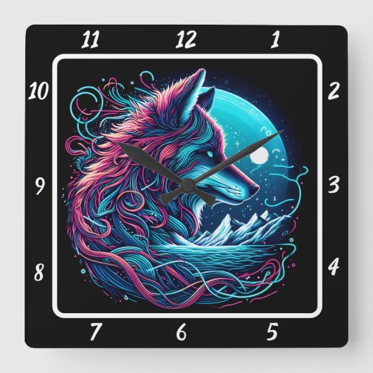 Fox Sentinel van de top Vierkante Klok (Voorkant)