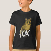 Fox shaman totem animal, aan beide zijden bedrukt t-shirt (Voorkant)