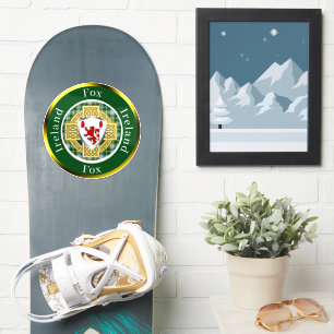 Fox Shield en Celtic Cross gepersonaliseerd Sticker