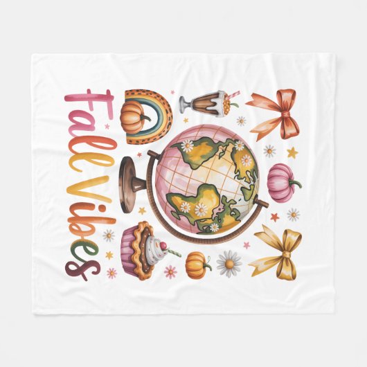 Fox Shirt Country Pumpkin Fleece Deken (Voorkant (Horizontaal))