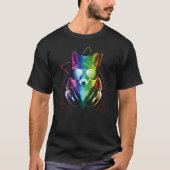 Fox Shirt, DJ Music Rave Shirt, Fox Art T-shirt (Voorkant)
