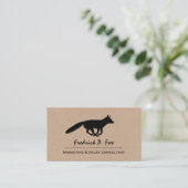 Fox Silhouette draaien | Wilddieren Visitekaartje (Staand voorkant)