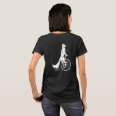 Fox Silhouette Riding a Bike T-shirt (Achterkant volledig)