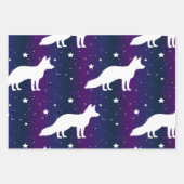 Fox Silhouette Sterrennacht Galaxy Lover universum Inpakpapier Vel (Voorkant 3)