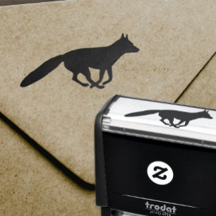 Fox Silhouette Wildlife Zelfinktende Stempel