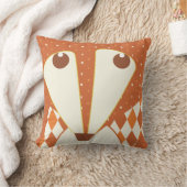 Fox Sinaasappel Terracotta Abstract gestileerd Kussen (Deken)