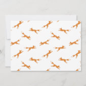 Fox Sinaasappel Wit 1e Verjaardag Fotouitnodiging Kaart (Achterkant)