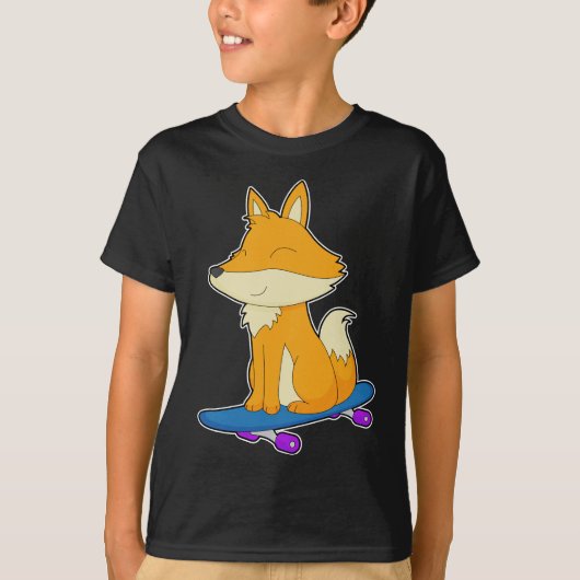 Fox Skater Skateboard Sport T-shirt (Voorkant)