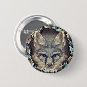 Fox Sketch Ronde Button 5,7 Cm (Voorkant /achterkant)