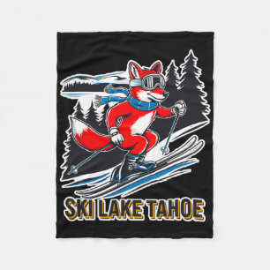 Fox Skiën Alpine Ski Adventure Lake Tahoe Califor Fleece Deken