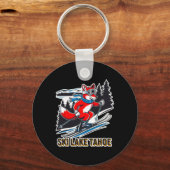 Fox Skiën Alpine Ski Adventure Lake Tahoe Califor Sleutelhanger (Voorkant)