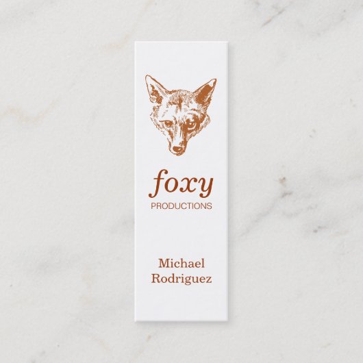 Fox Skinny Kaart Mini Visitekaartje (Voorkant)