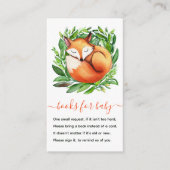 Fox Slapende Boeken voor Baby shower Forest Greene Informatiekaartje (Voorkant)