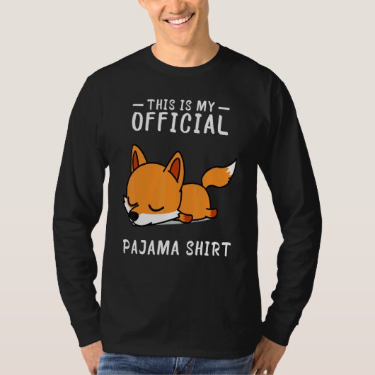Fox Sleep Pajama Sleepover T-shirt (Voorkant)