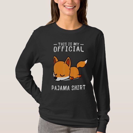 Fox Sleep Pajama Sleepover T-shirt (Voorkant)