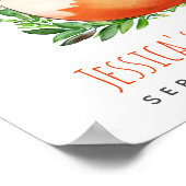 Fox Sleeping Woodland Baby shower Welkomstbord Poster (Hoek)