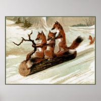 Fox Sleigh Ride  Print