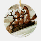 Fox Sleigh Ride  Print Keramisch Ornament (Achterkant)
