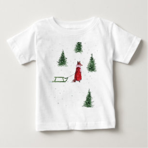 Fox sneeuw winter Kerstmis illustratie