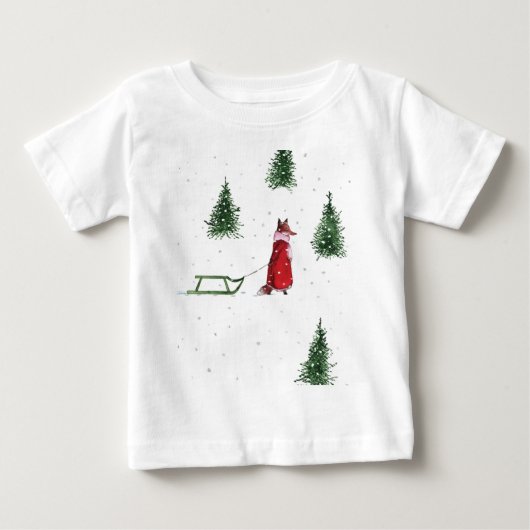 Fox sneeuw winter Kerstmis illustratie (Voorkant)