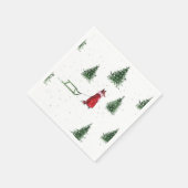 Fox sneeuw winter Kerstmis illustratie Servet (Hoek)