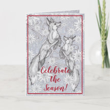 Fox Sneeuwvlok Zilver Glitter Elegante Kerstkunst