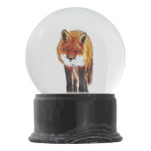 fox snow wereldbol , fox winter gift sneeuwbol (Achterkant)