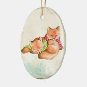Fox Snuggles Ornament (Links)