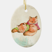 Fox Snuggles Ornament (Achterkant)